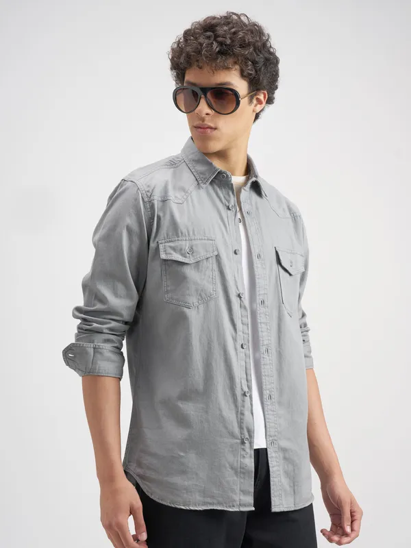 Men Slim Fit Casual Shirt