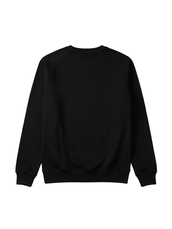 Highlander Men Black Round Neck Front-Open Sweatshirt