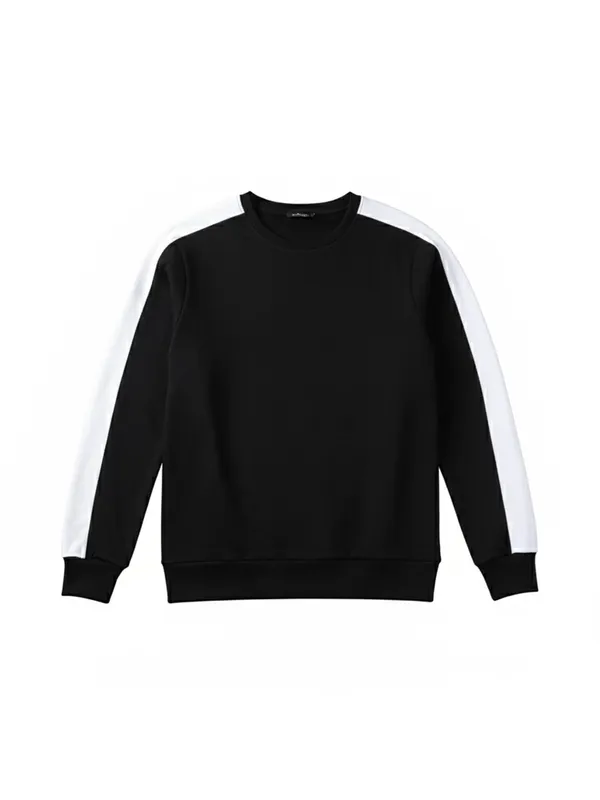 Highlander Men Black Round Neck Pullover Sweatshirt