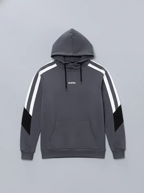 Highlander Men Blue Hooded Pullover Sweatshirt