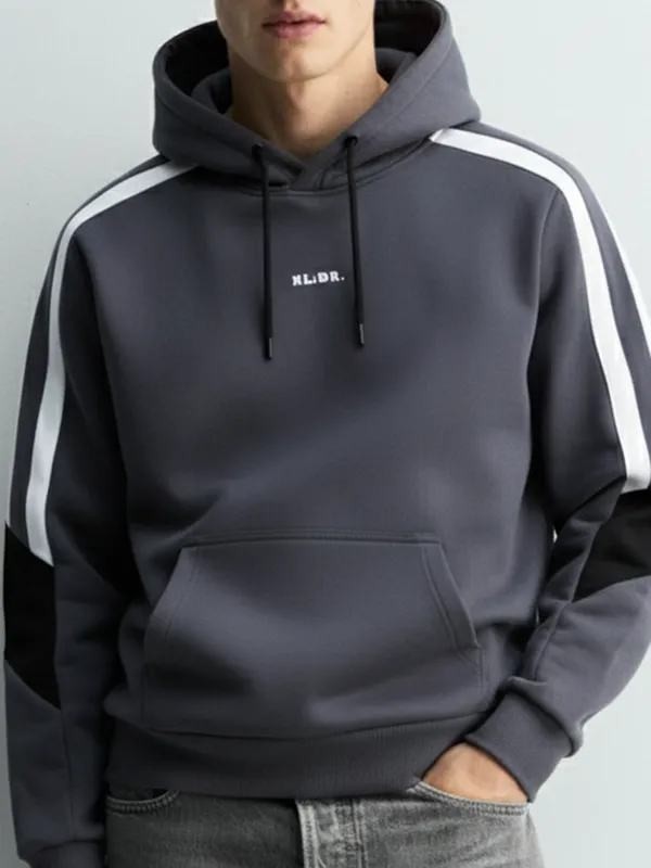 Highlander Men Blue Hooded Pullover Sweatshirt