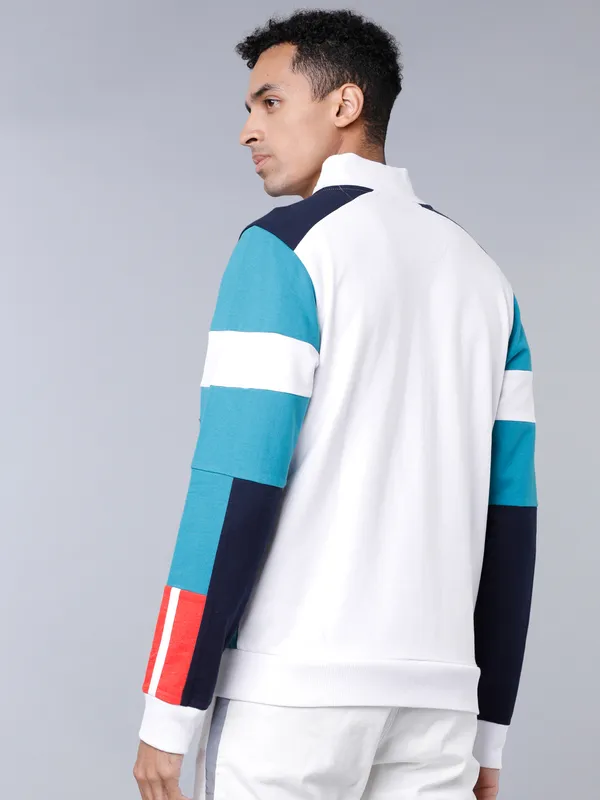 Highlander Men Multi Mock Collar Front-Open Sweatshirt