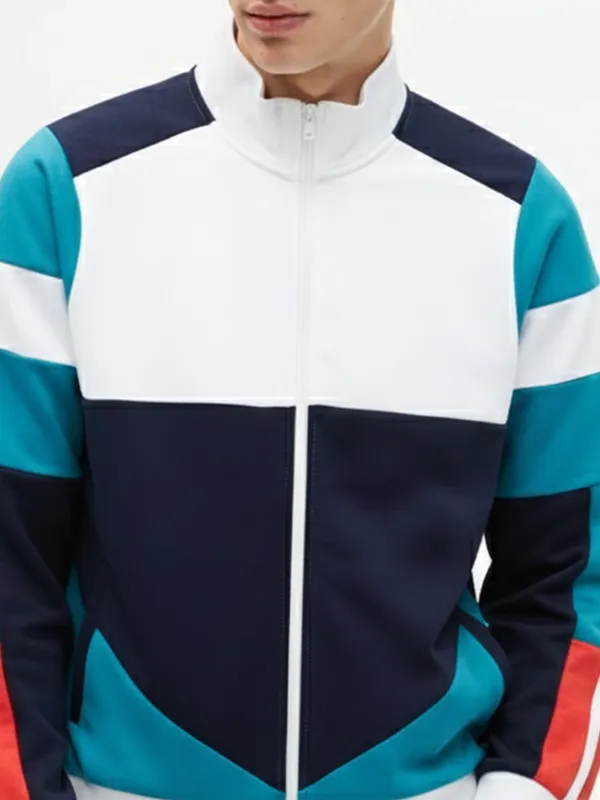 Highlander Men Multi Mock Collar Front-Open Sweatshirt