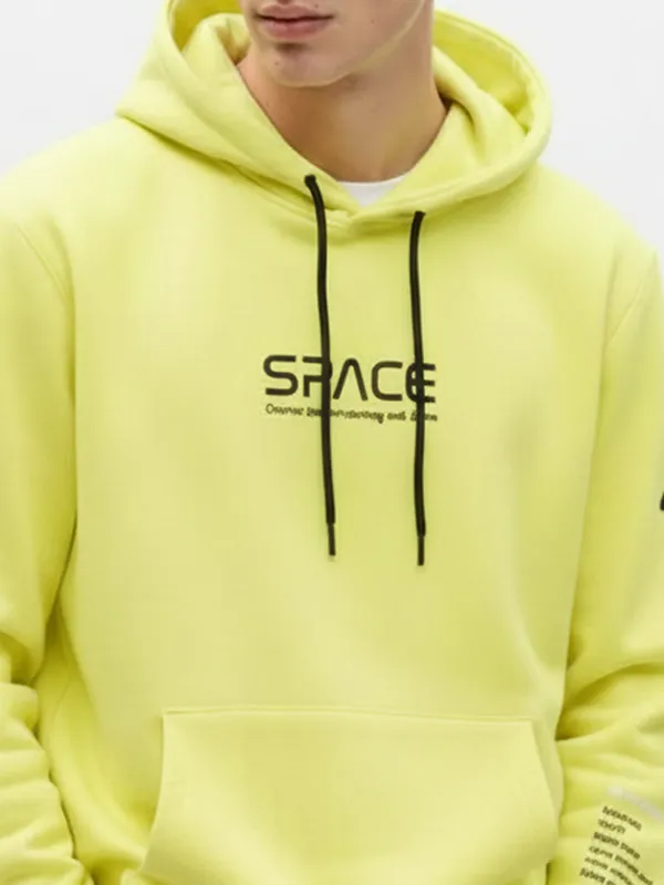 Highlander Men Yellow Hooded Pullover Sweatshirt