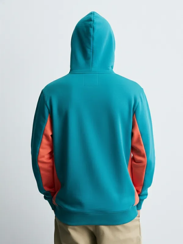 Highlander Men Teal Hooded Pullover Sweatshirt