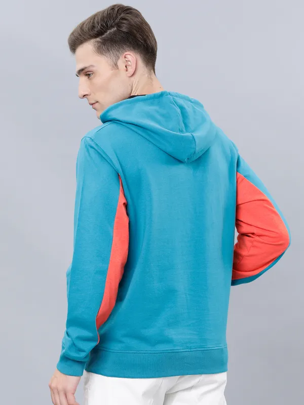 Highlander Men Teal Hooded Pullover Sweatshirt