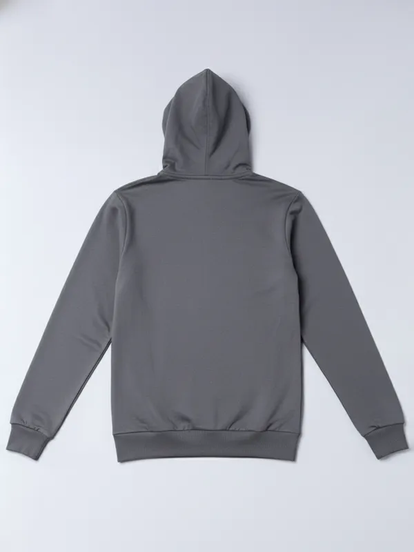 Highlander Men Grey Hooded Pullover Sweatshirt