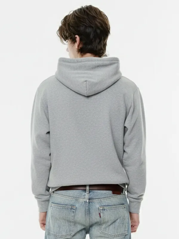 Highlander Men Grey Hooded Pullover Sweatshirt