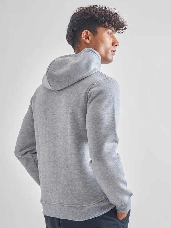 Highlander Men Grey Hooded Pullover Sweatshirt