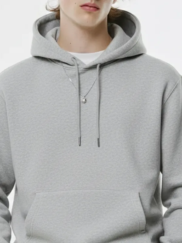 Highlander Men Grey Hooded Pullover Sweatshirt
