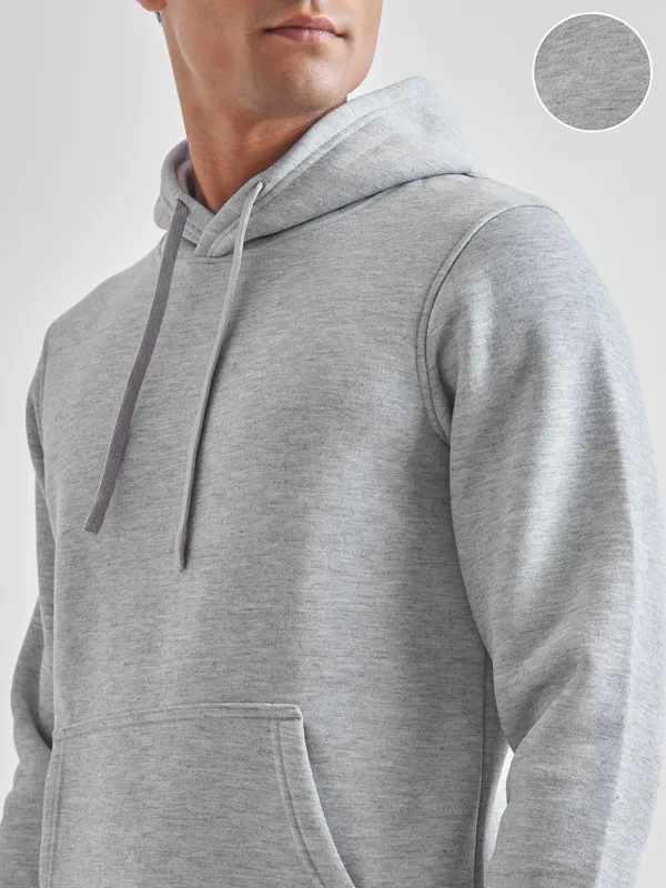 Highlander Men Grey Hooded Pullover Sweatshirt