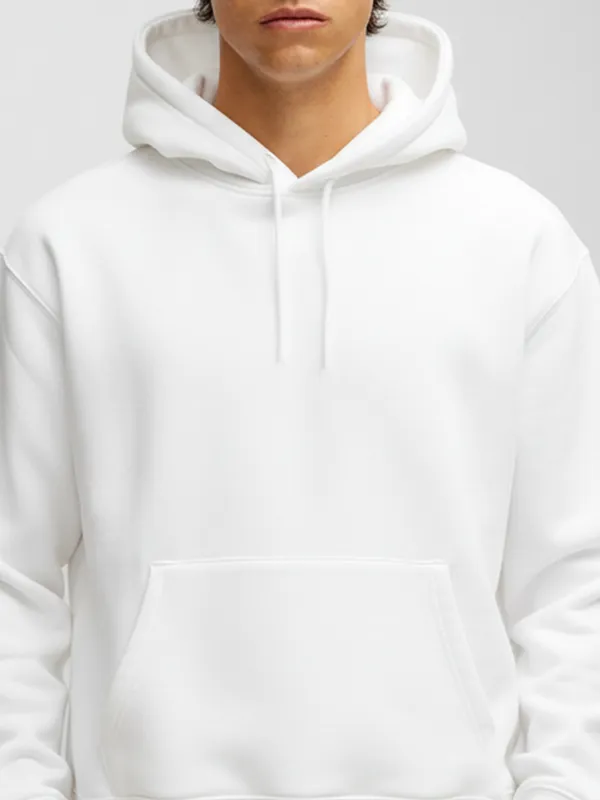 Highlander Men White Hooded Pullover Sweatshirt