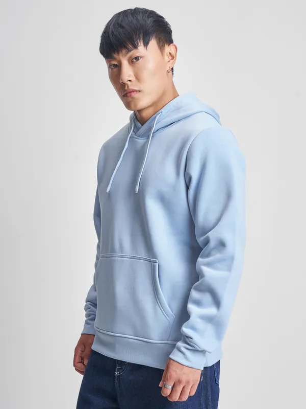 Highlander Men Blue Hooded Pullover Sweatshirt