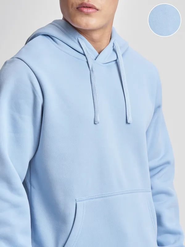 Highlander Men Blue Hooded Pullover Sweatshirt