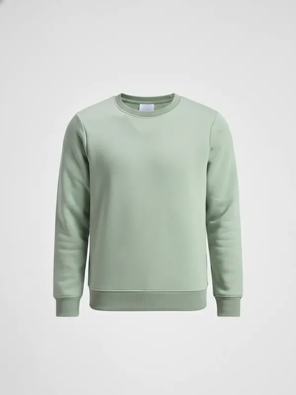Highlander Men Green Round Neck Pullover Sweatshirt