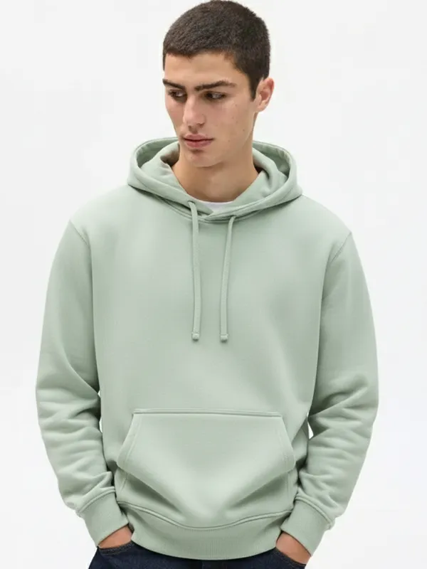 Highlander Men Green Hooded Pullover Sweatshirt