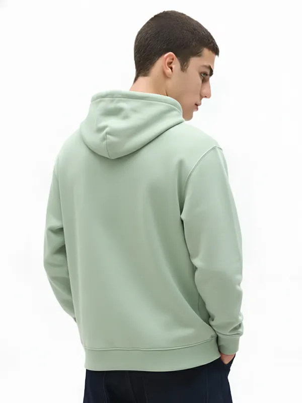Highlander Men Green Hooded Pullover Sweatshirt