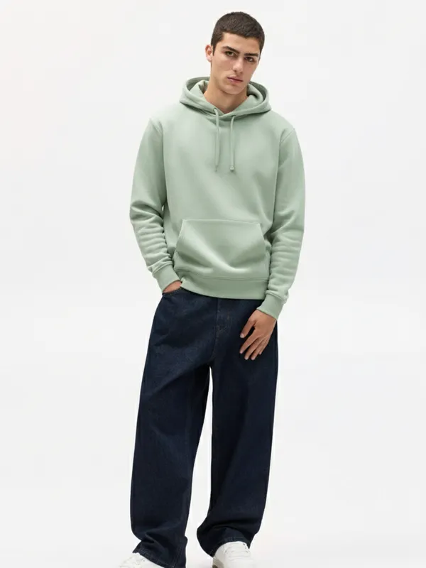 Highlander Men Green Hooded Pullover Sweatshirt