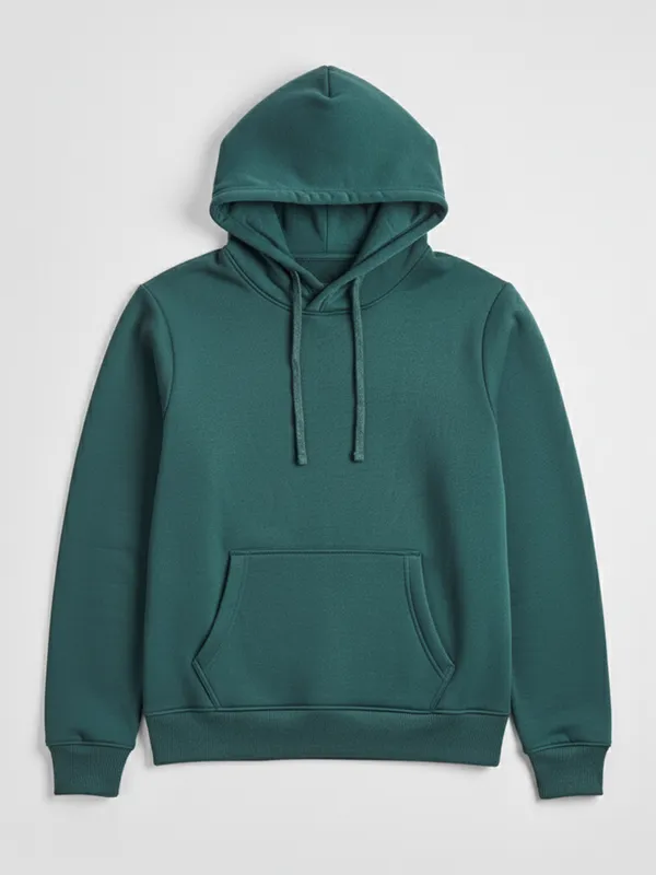 Highlander Men Green Hooded Pullover Sweatshirt