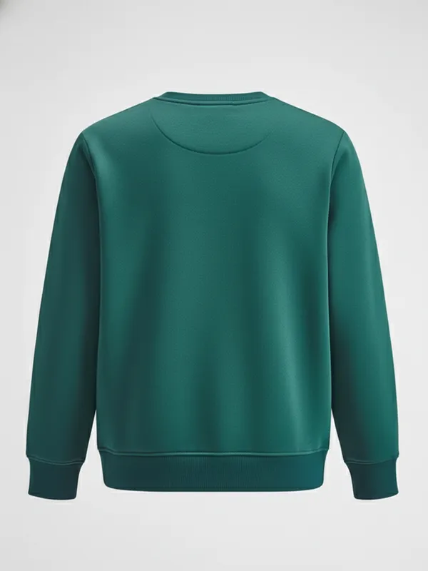 Highlander Men Green Round Neck Pullover Sweatshirt
