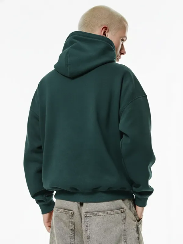 Highlander Men Green Hooded Pullover Sweatshirt