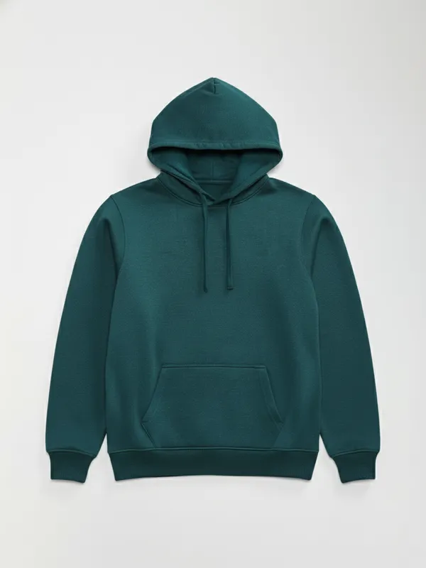 Highlander Men Green Hooded Pullover Sweatshirt