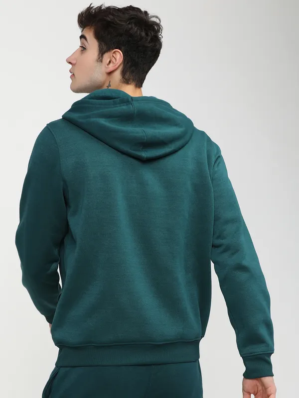 Highlander Men Green Hooded Pullover Sweatshirt