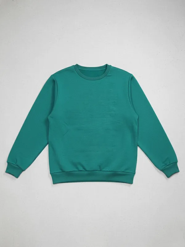 Highlander Men Green Round Neck Pullover Sweatshirt