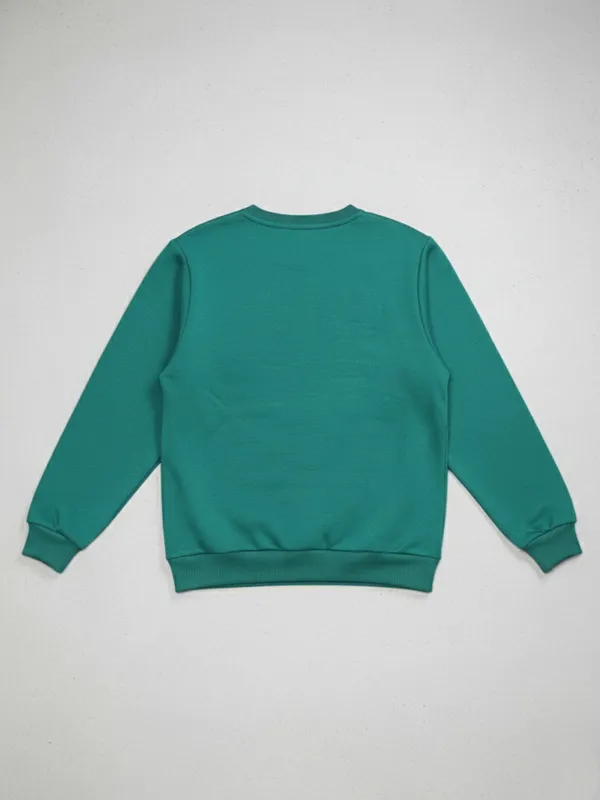 Highlander Men Green Round Neck Pullover Sweatshirt