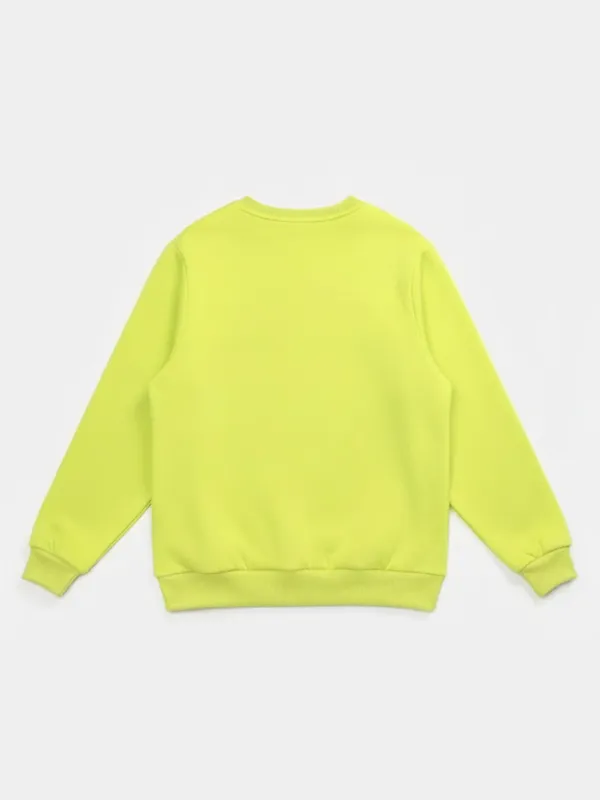 Highlander Men Yellow Round Neck Pullover Sweatshirt