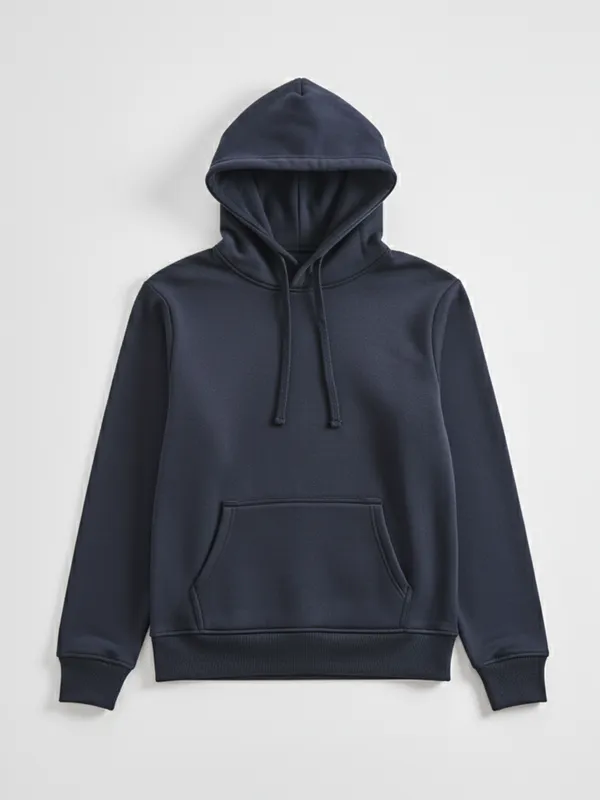 Highlander Men Navy Blue Hooded Pullover Sweatshirt