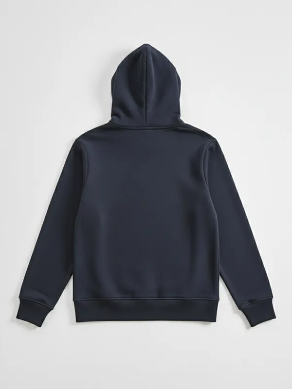 Highlander Men Navy Blue Hooded Pullover Sweatshirt