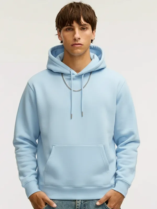 Highlander Men Blue Hooded Pullover Sweatshirt