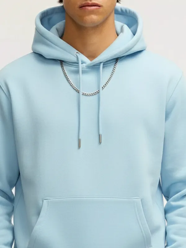 Highlander Men Blue Hooded Pullover Sweatshirt