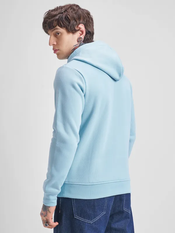 Highlander Men Blue Hooded Pullover Sweatshirt