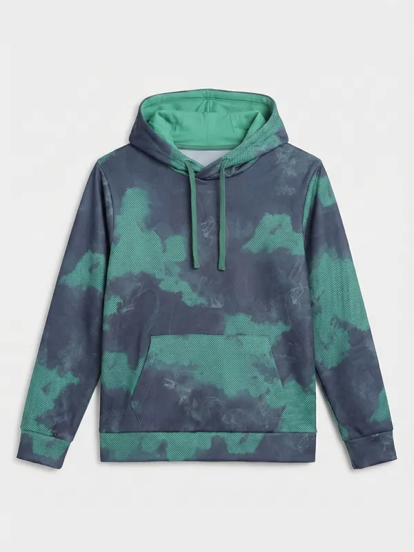 Highlander Men Navy Blue Hooded Pullover Sweatshirt