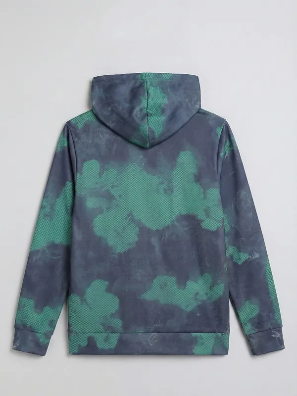 Highlander Men Navy Blue Hooded Pullover Sweatshirt