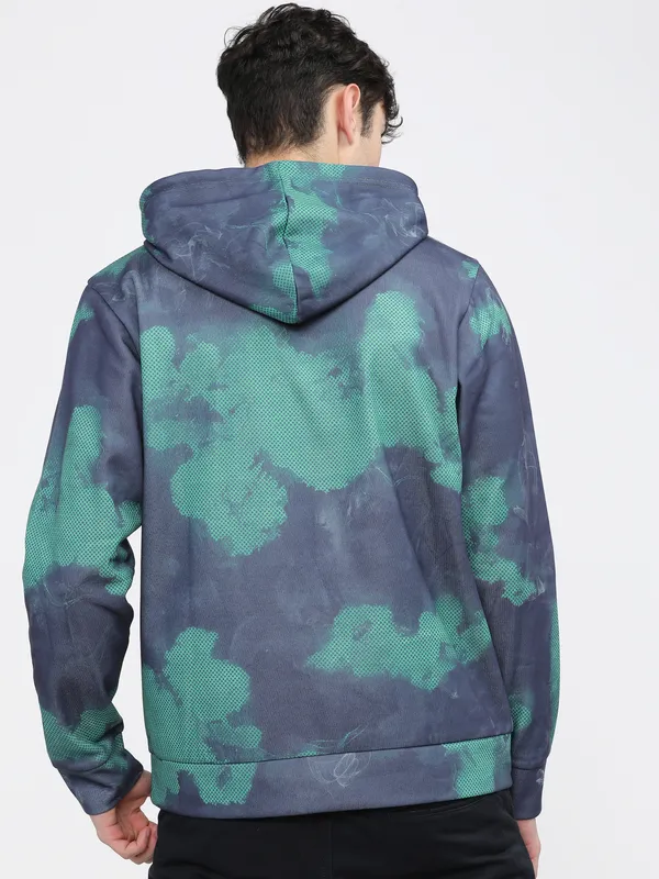 Highlander Men Navy Blue Hooded Pullover Sweatshirt