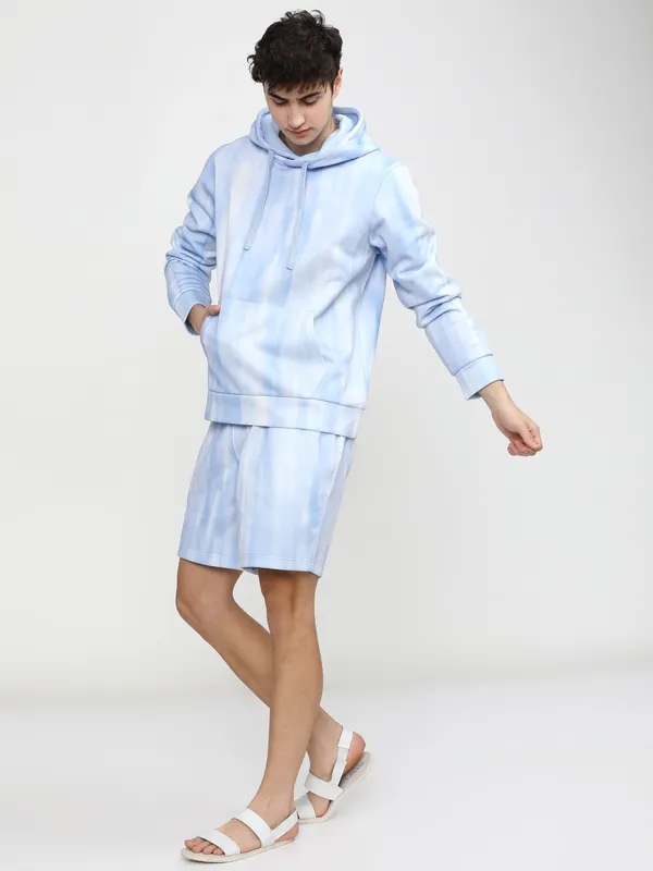 Highlander Men Blue Hooded Pullover Sweatshirt