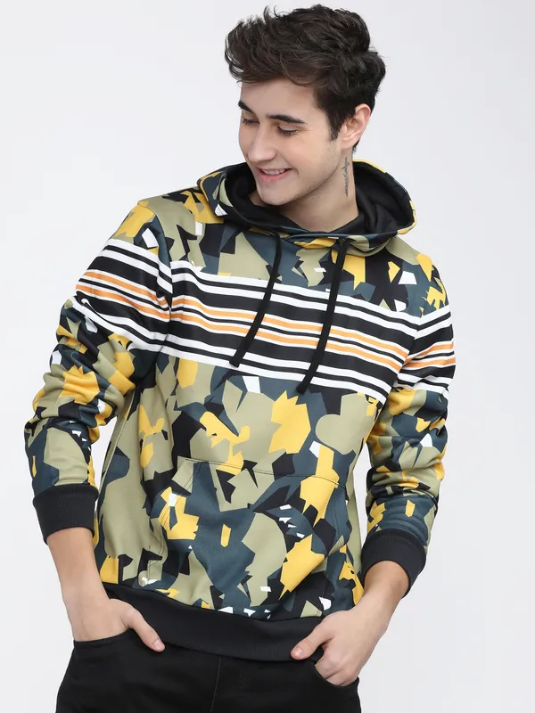 Highlander Men Multi Hooded Pullover Sweatshirt