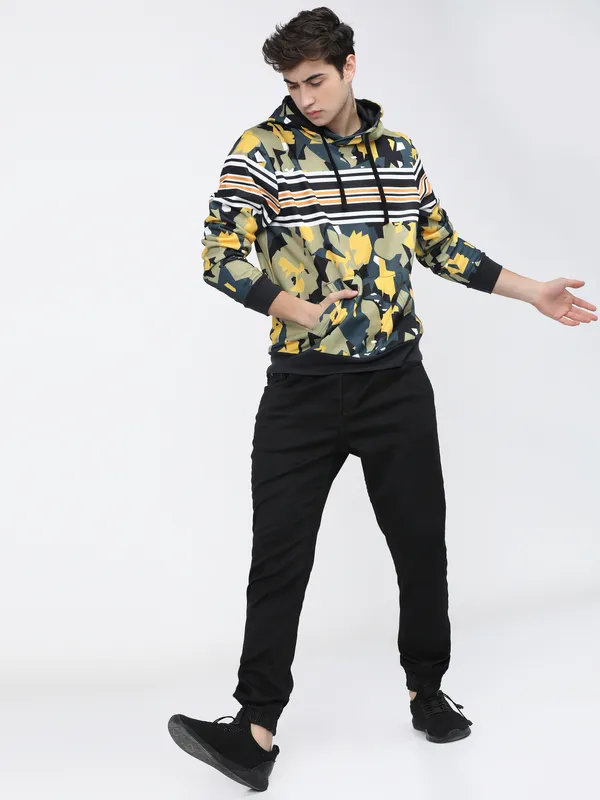 Highlander Men Multi Hooded Pullover Sweatshirt