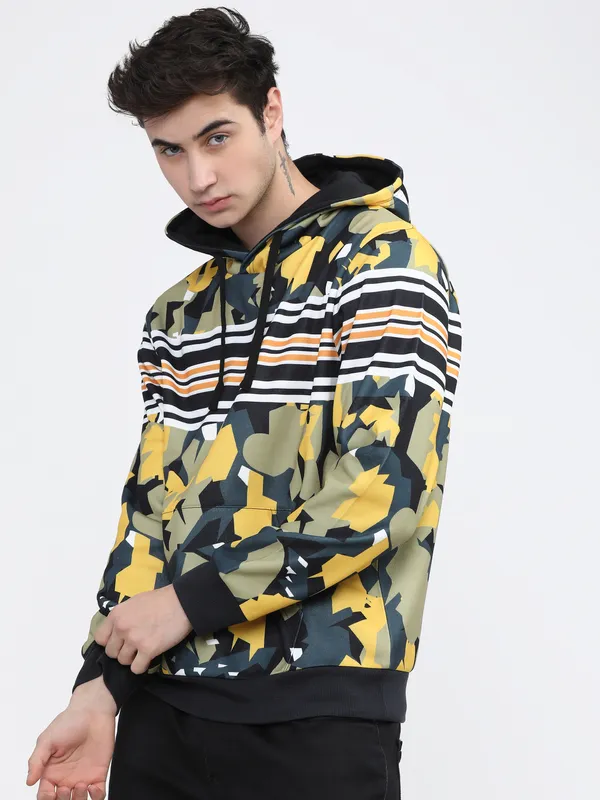 Highlander Men Multi Hooded Pullover Sweatshirt