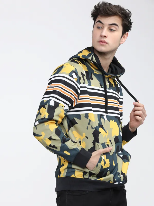 Highlander Men Multi Hooded Pullover Sweatshirt