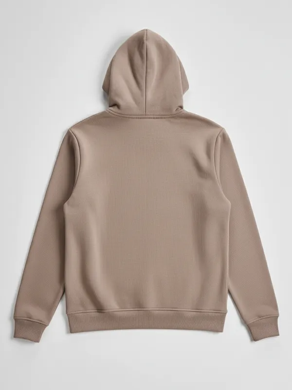 Highlander Men Beige Hooded Pullover Sweatshirt