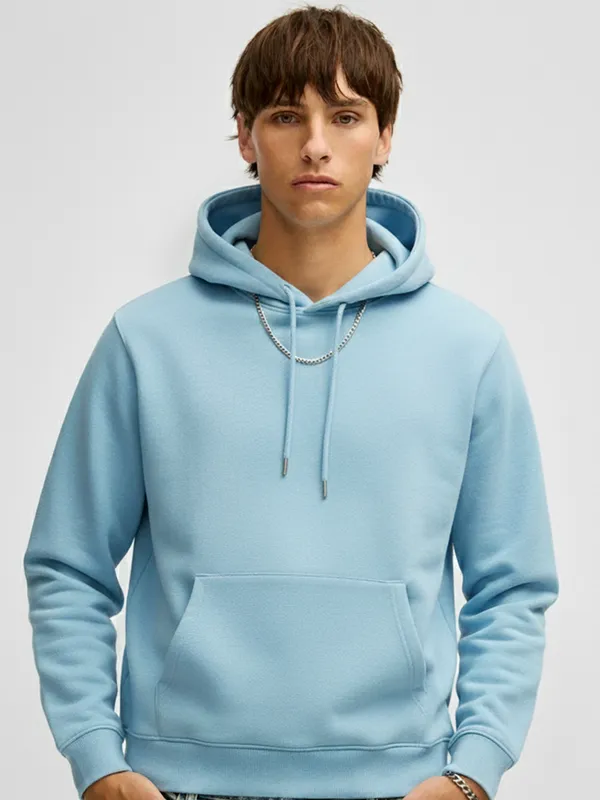 Highlander Men Blue Hooded Pullover Sweatshirt