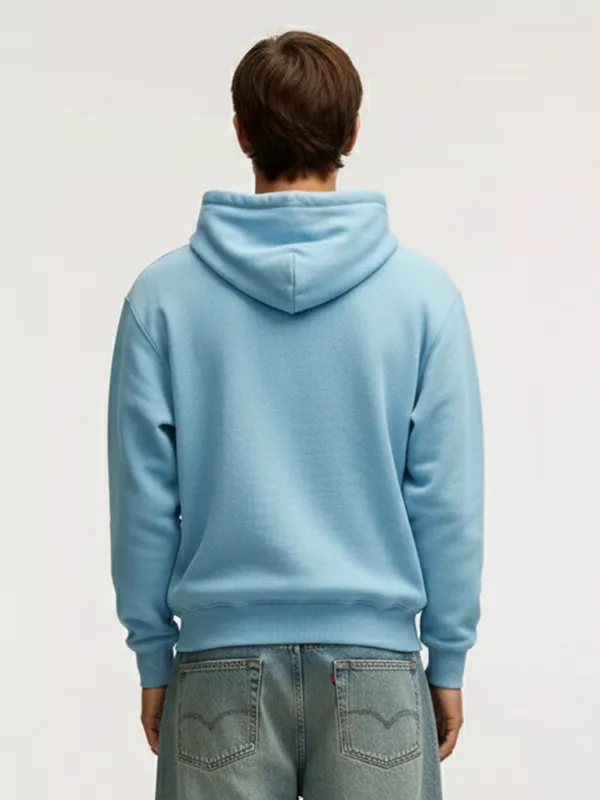 Highlander Men Blue Hooded Pullover Sweatshirt