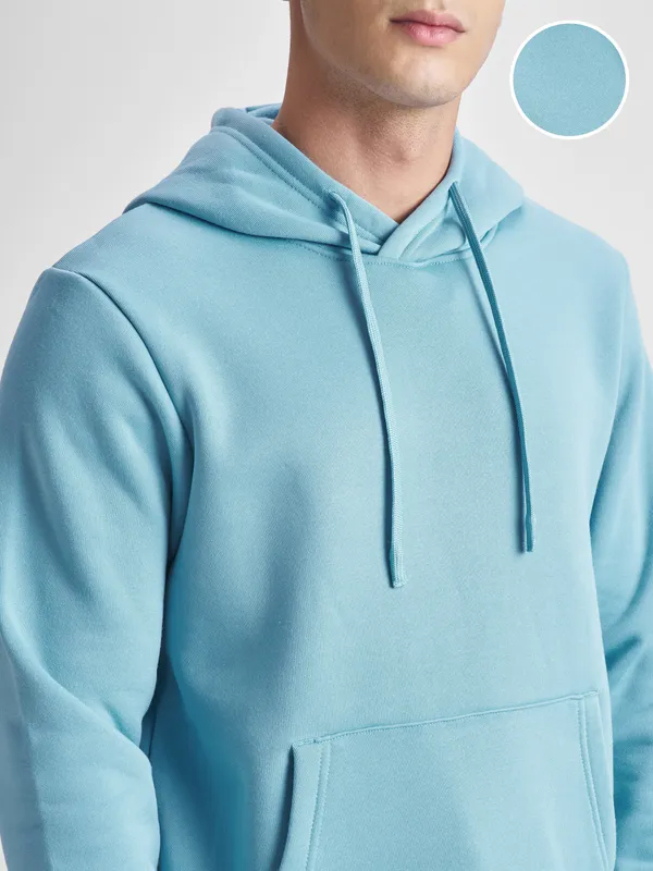 Highlander Men Blue Hooded Pullover Sweatshirt
