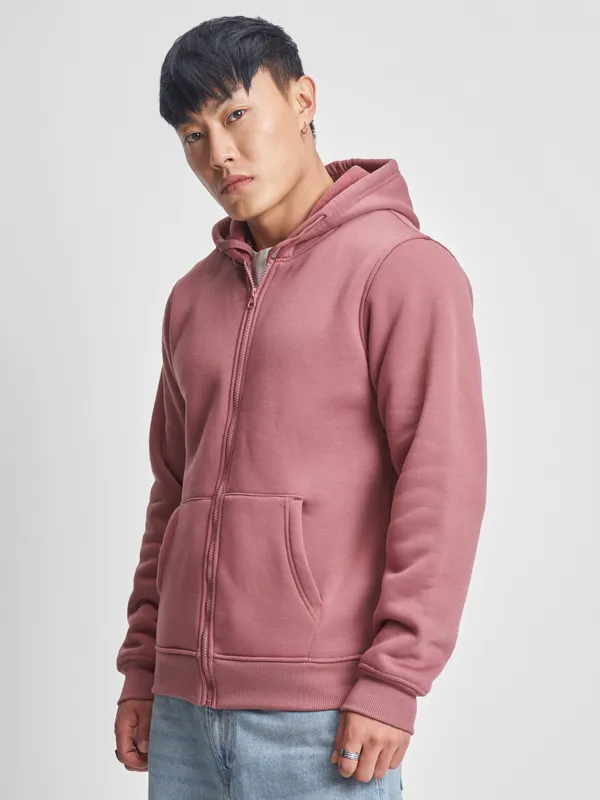 Highlander Men Rose Hooded Front-Open Sweatshirt