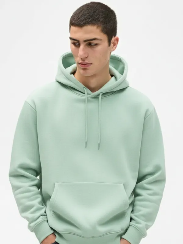 Highlander Men Green Hooded Pullover Sweatshirt