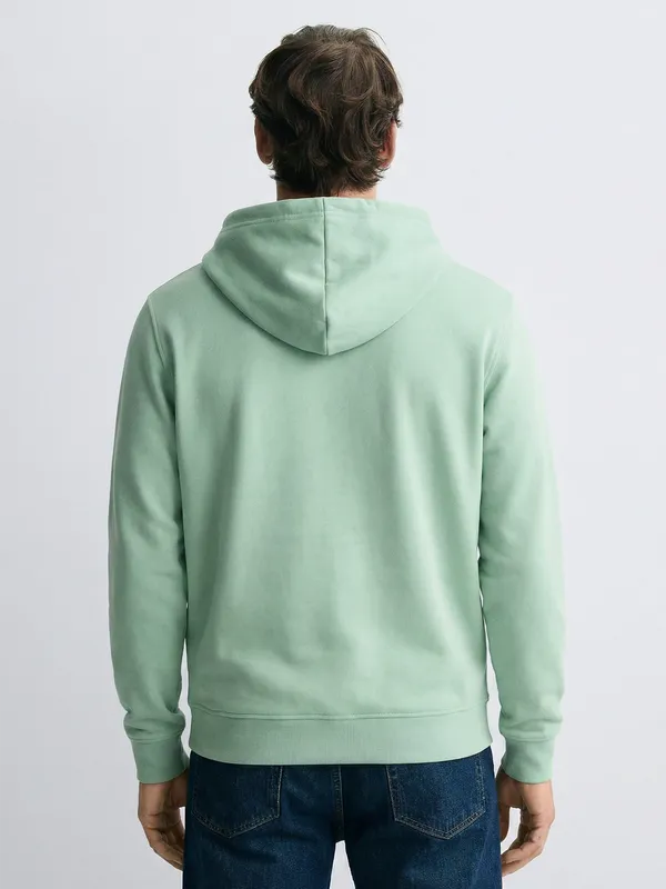 Highlander Men Green Hooded Pullover Sweatshirt